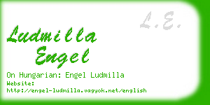 ludmilla engel business card